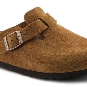 Birkestock Boston Soft Footbed Suede Leather - Mink